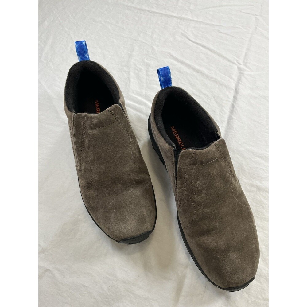 Merrell Jungle Moc Ice+ J37829 Gunsmoke Suede Waterproof Men's Size 9.5 Vibram